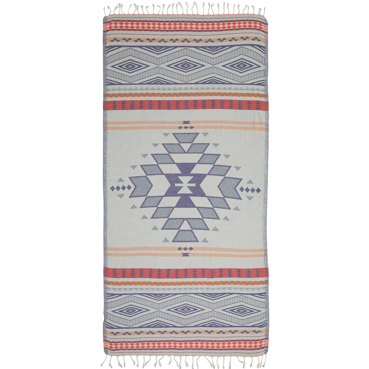 American Native™ Turkish Beach Towel, Blue/Red