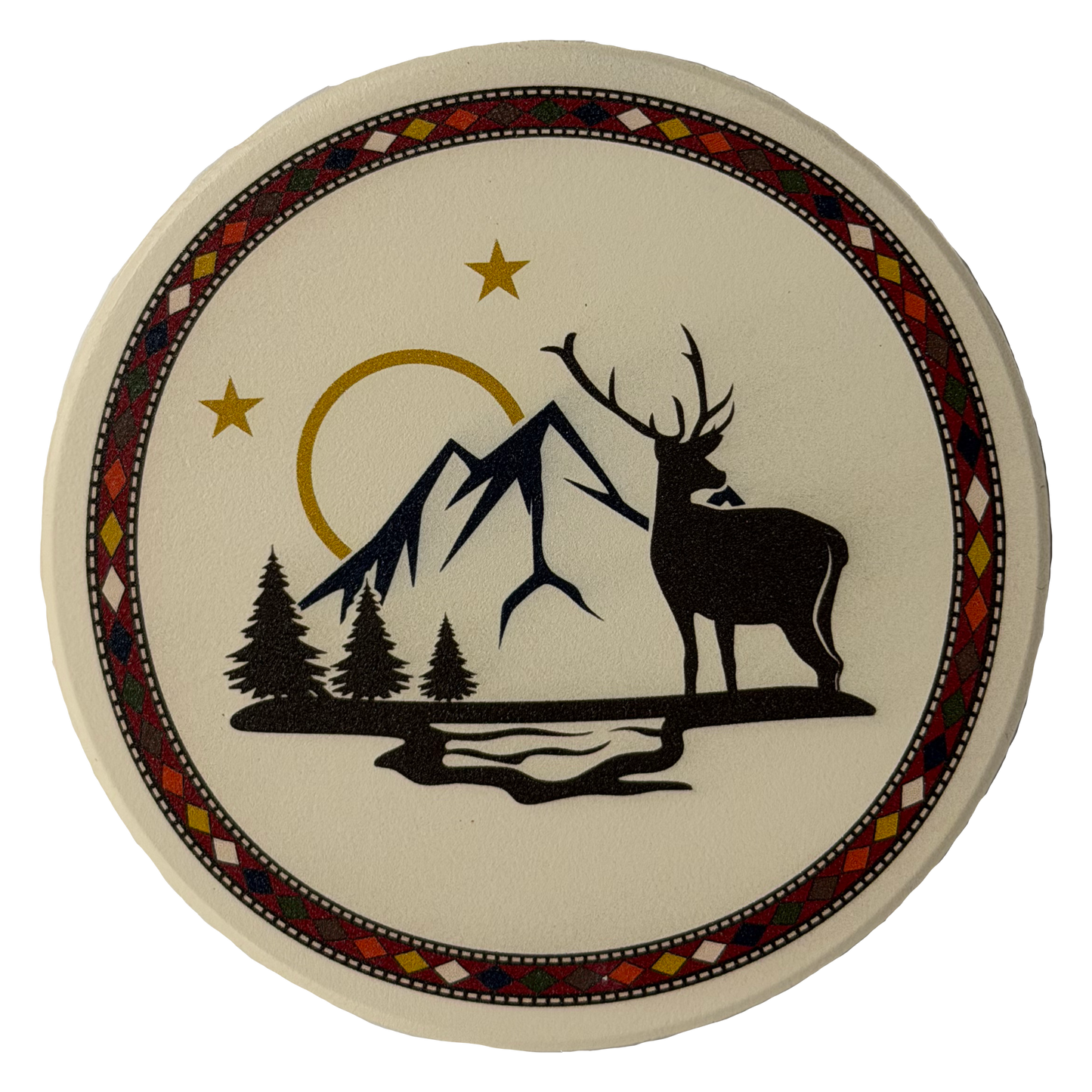 American Native™ Heritage Coaster - Deer in the moonlight