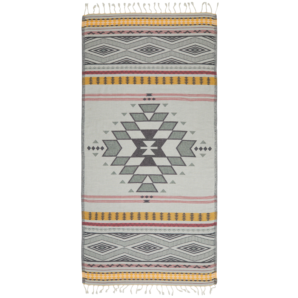 American Native™ Turkish Beach Towel, Black/Yellow