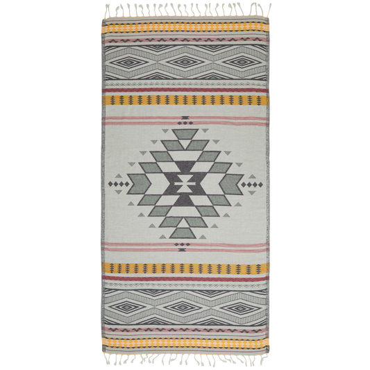 American Native™ Turkish Beach Towel, Black/Yellow