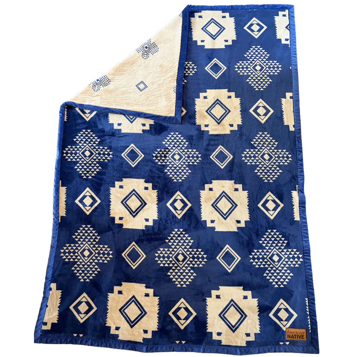 American Native™  Oversized Throw, Navy Geometric