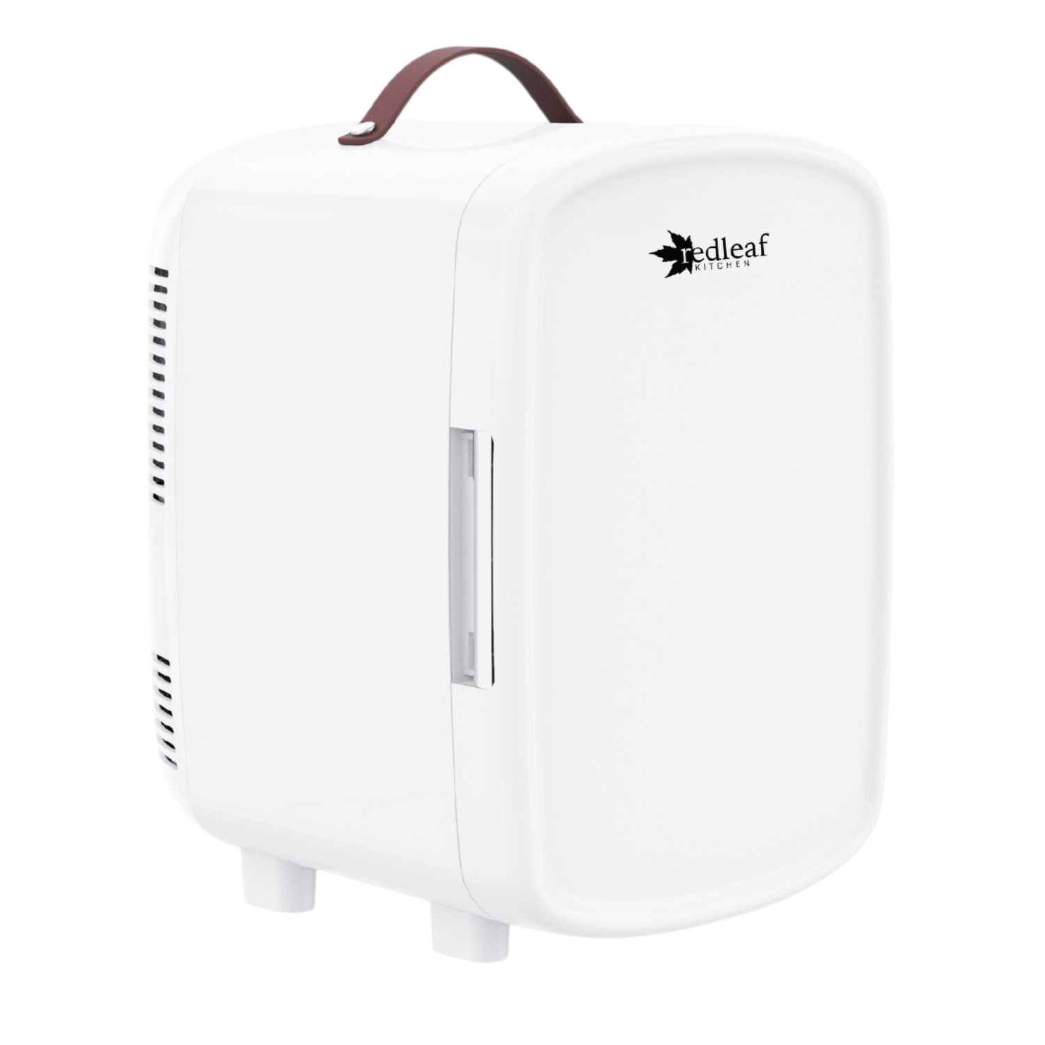 White humidifier with a brown handle on a white background
